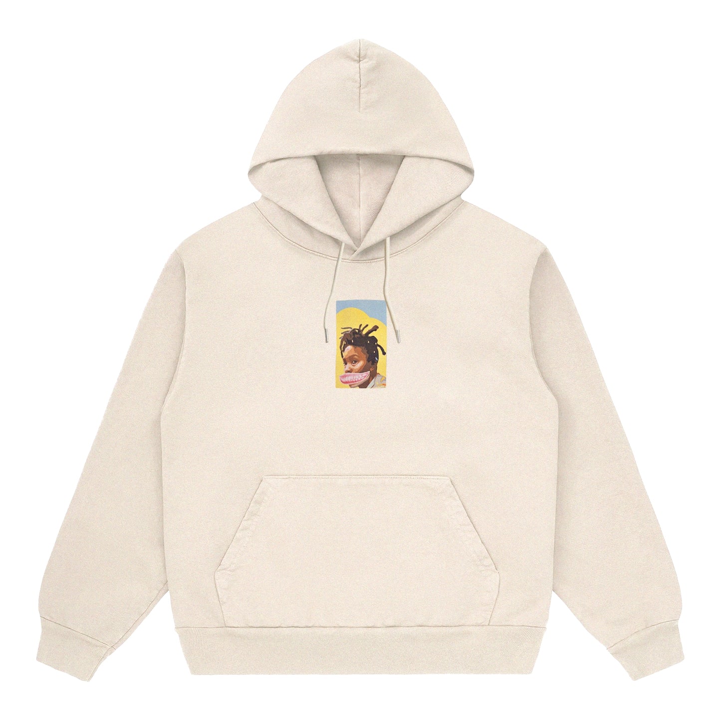 TEETH MASK 2 HOODIE BEIGE