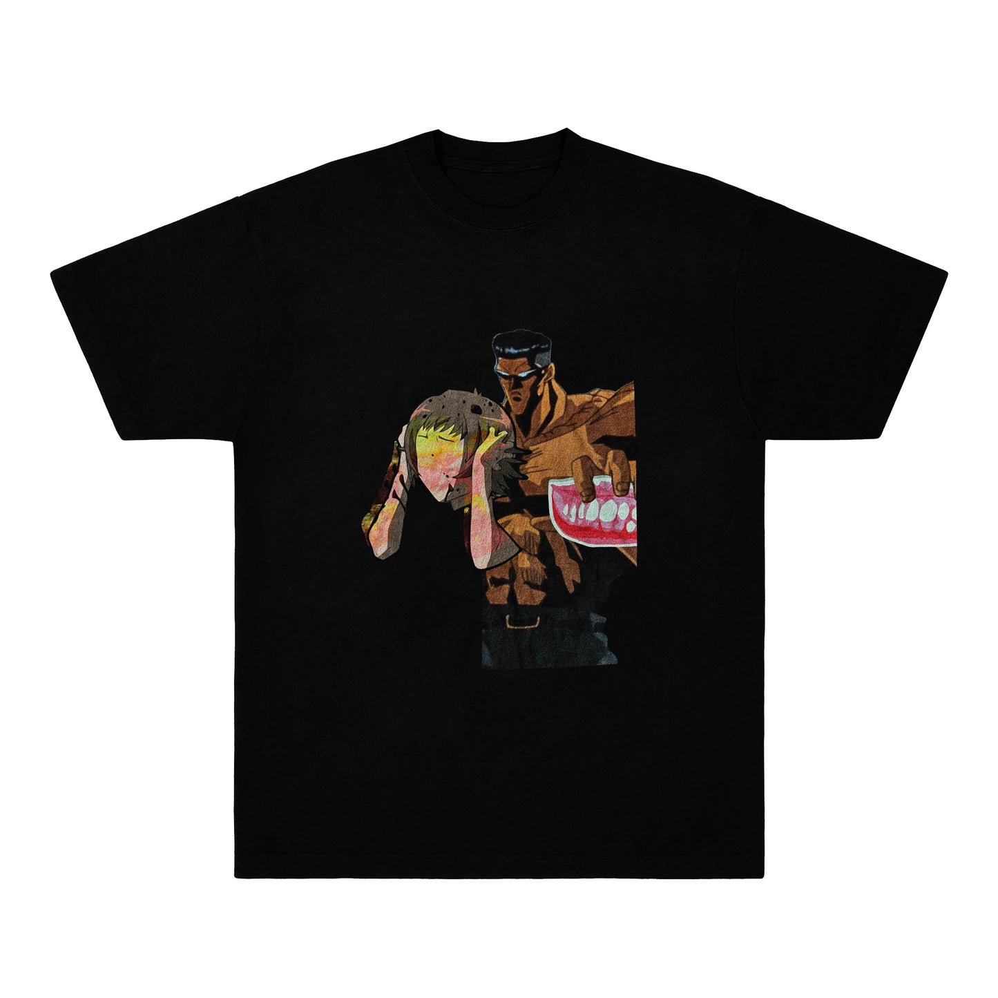 TOGURO HOLD TEETH YU YU HAKUSHO T-SHIRT BLACK