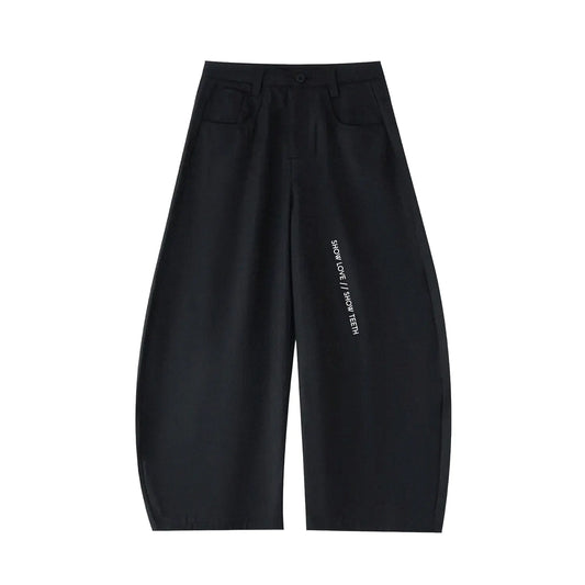 I HAVE NO ENEMIES BARREL TROUSERS