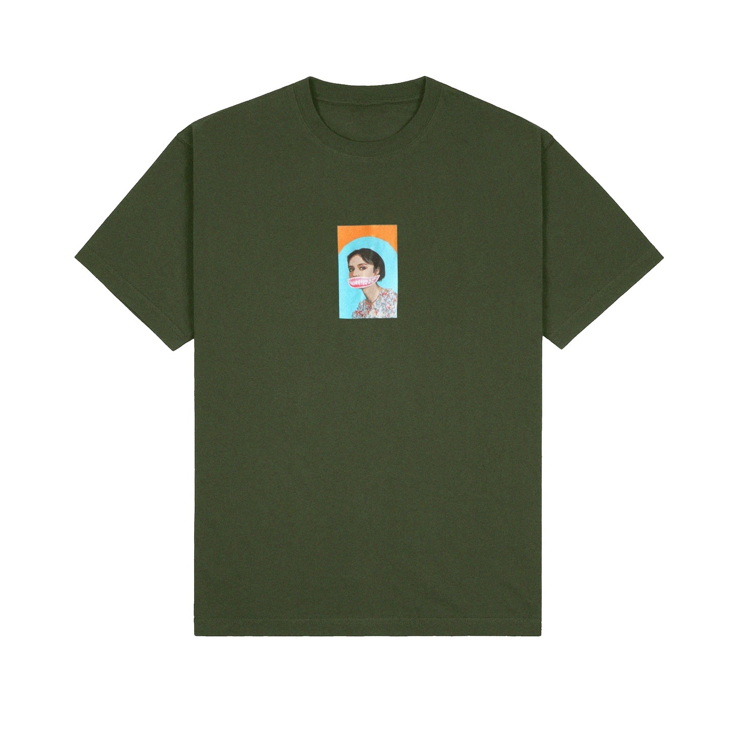 TEETH MASK 10 T-SHIRT GREEN