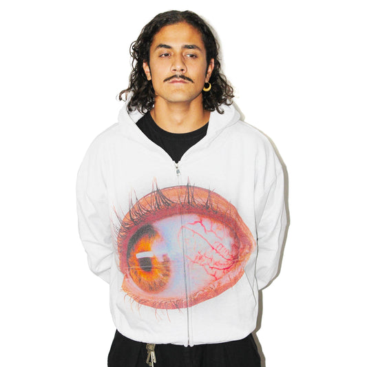 EYEBALL VEINS HOODIE GREY