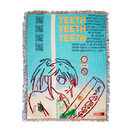 ONE OF ONE CURIOUS EVA WOVEN TEETH TAPESTRY