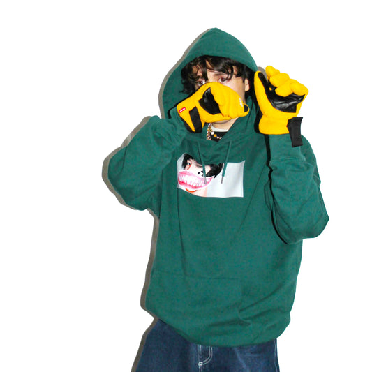 TEETH MASK 4 HOODIE GREEN